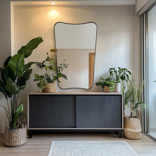ANDY STAR 30x48 Inch Matte Black Mirror, Modern Bathroom Mirror in Premium by ANDYSTAR