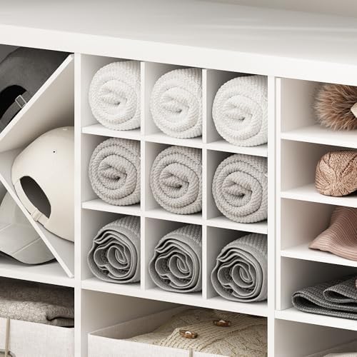 Furinno Cubicle 9-Compartment Cube Insert, Cube Organizer, Plain White by Furinno-FitsYourSpaceFitsYourBudget