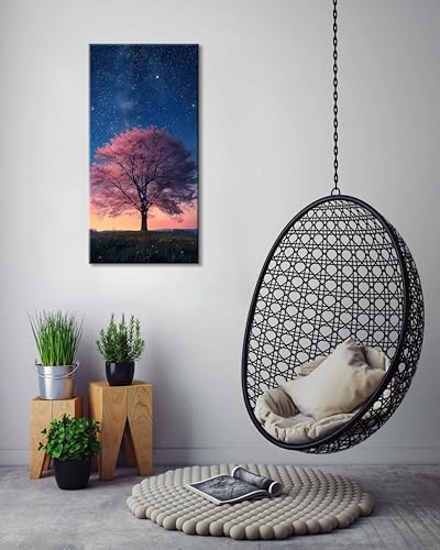 Lasdel Beautiful Fantasy Starry Sky Tree Wall Art - Image 5