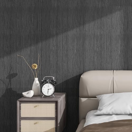 Grasscloth Textured Wallpaper Peel and Stick 24inX393in Fabric Wall Paper - Image 2