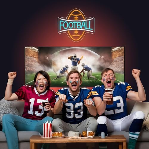 wootfairy LED Lights Wall Decor 13.39 * 12.21in Dimmable Football Neon Sign - Image 6