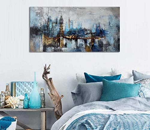 Pogusmavi Large Wall Art for Bedroom Abstract City View Canvas Art Modern Home - Image 6