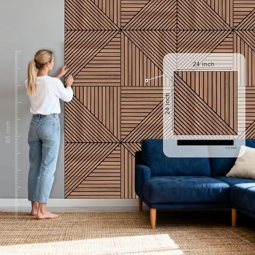 WoveN SounD Acoustic Wall Panels, 8 Pack, 23.6x23.6 in - Image 2