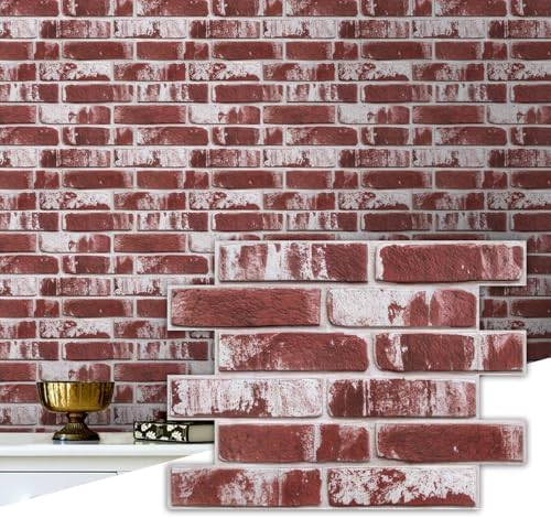 Commomy 3D Peel and Stick Faux Brick Wall Panels by CommomyDecor