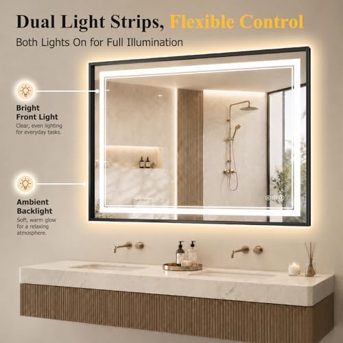 36"x48" LED Bathroom Mirror - Image 3