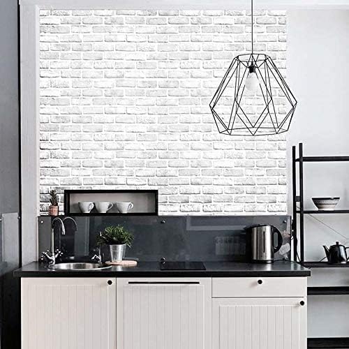 practicalWs White Brick Wallpaper Peel and Stick Waterproof Self-Adhesive - Image 6