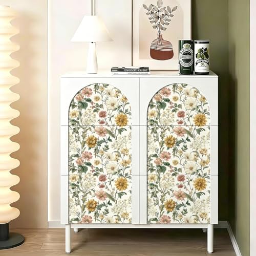 Floral Peel and Stick Wallpaper Vintage Floral 16.9in x 118.1in - Image 3