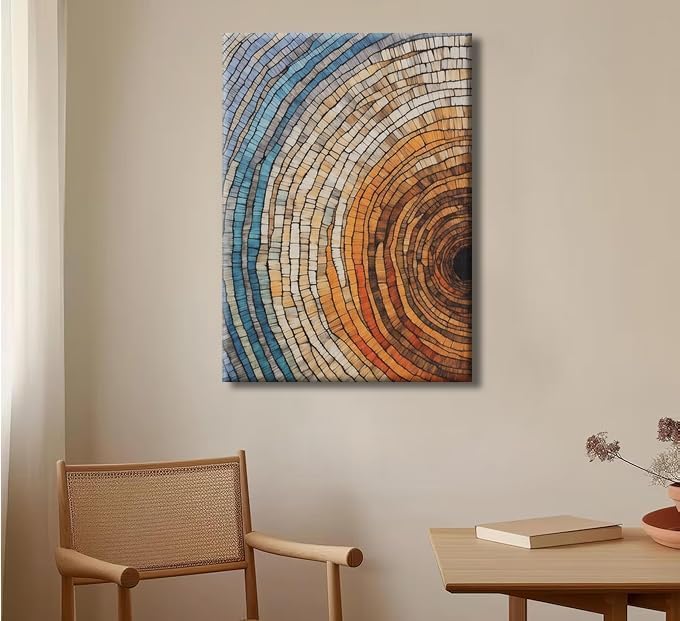 Tree Ring Wall Art Framed, Modern Nature Decor - Image 7