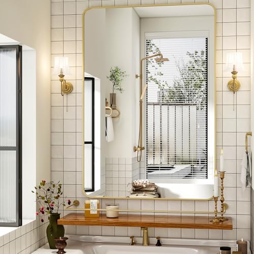 Easly 30 x 48 Inch Bathroom Mirror, Rounded Rectangular Vanity Mirror - Image 3