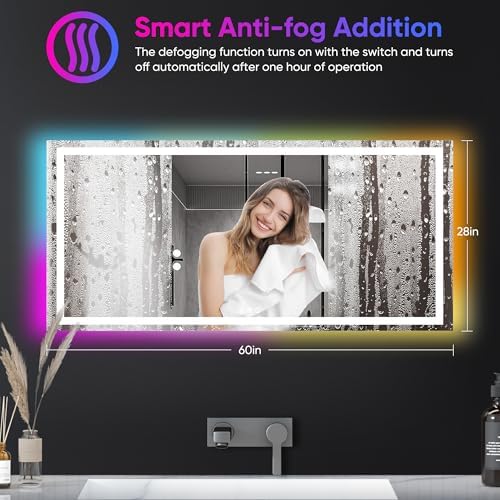 Antok 60x28 LED Bathroom Mirror - Image 6