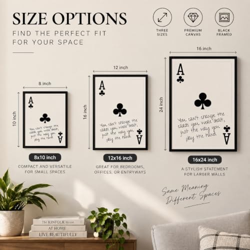 GEFQBBLD Black Framed Ace of Clubs Canvas Wall Art - Image 6