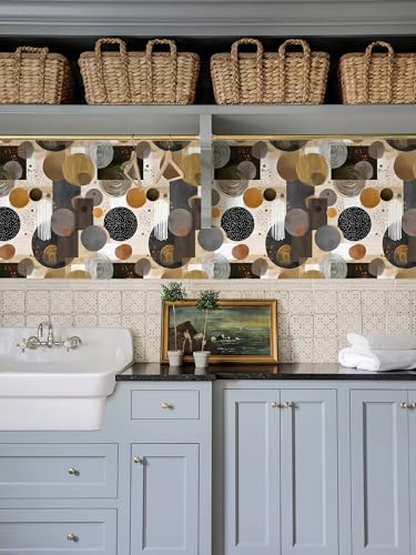 Modern Abstract Peel and Stick Wallpaper, Mid Century Geometric Wallpaper - Image 5