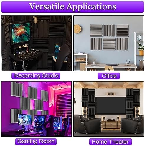 TroyStudio Self-adhesive Acoustic Foam Panels, Dense Soundproof Padding Tile - Image 5