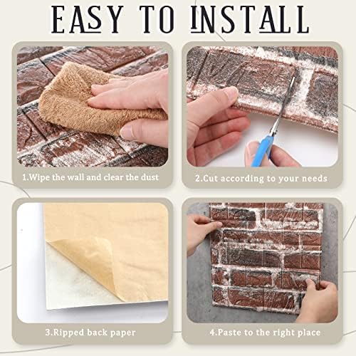 Colarr 60 Pcs 58 Sq ft 3D Wall Panels Peel and Stick - Image 5