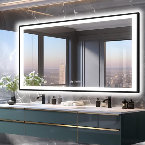 EchosLife 72x40 Large LED Bathroom Mirror by EchosLife