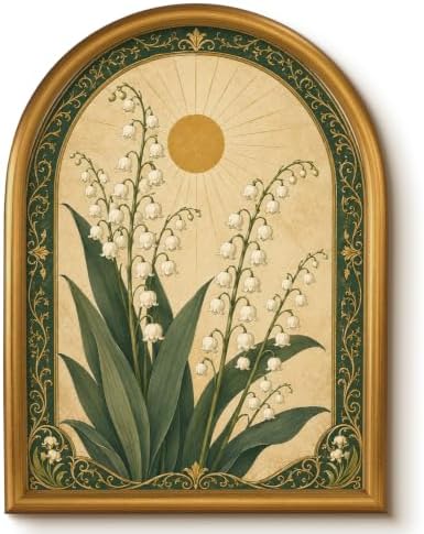 VIYYIEA Arched Framed Floral Wall Art, Sage Green Botanical Home Decor by VIYYIEAART