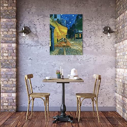 1 KINGO Van Gogh Canvas Wall Art: Café Terrace at Night Oil Painting Picture - Image 3