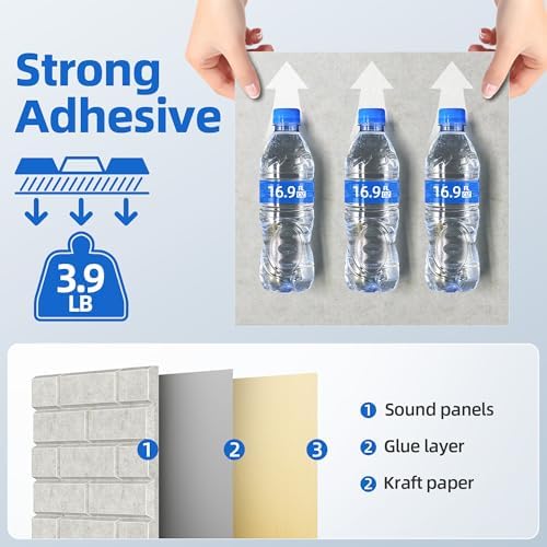 12 Pack Acoustic Panels with Self Adhesive Sound Proof Foam Panels - Image 4