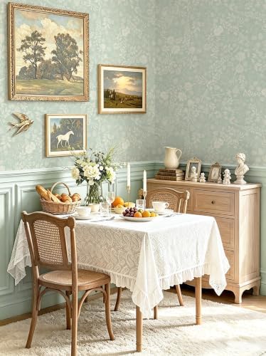 Safiyya Green Floral Wallpaper Peel and Stick Contact Paper Leaf Modern Boho - Image 5