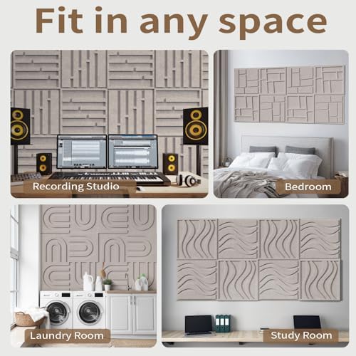 3D Decorative Felt Double-layer Acoustic Panels Linear Pattern - Image 6