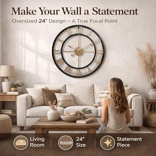 Pytha Sight 36 Inch Large Metal Wall Clock - Image 2