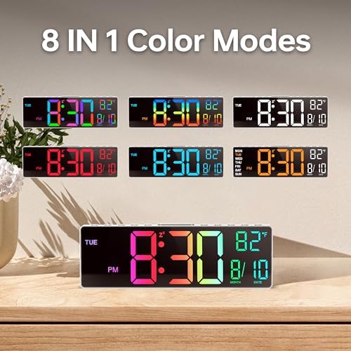 JALL 10.5'' Large Digital Alarm Clock - Image 3