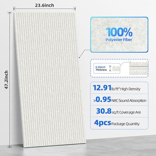 4 Pack High Density Large Acoustic Panel Sound Absorbing - Image 6