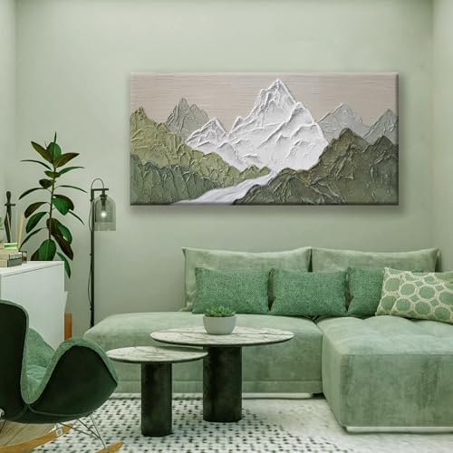 YISXINOAG Green Mountain Forest Landscape Wall Art Abstract Nature 24"X48" - Image 5