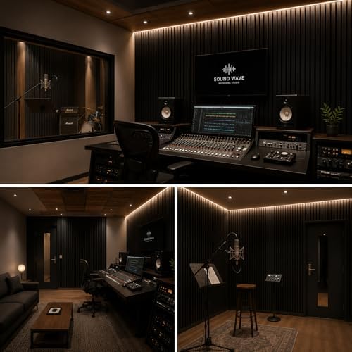 4-Pack Acoustic Foam Panels, Noise Dampening Panels - Image 7