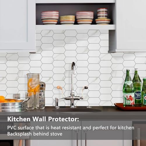 Vamos Tile Long Hexagon Peel and Stick Backsplash Tile - Image 2