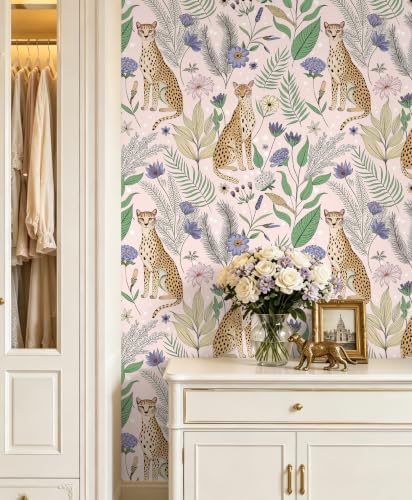 Floralplus Wallpaper Peel and Stick Vintage Pink Floral Wallpaper - Image 5