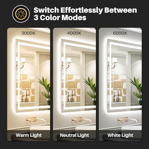 66x48 Inch LED Bathroom Mirror - Image 4