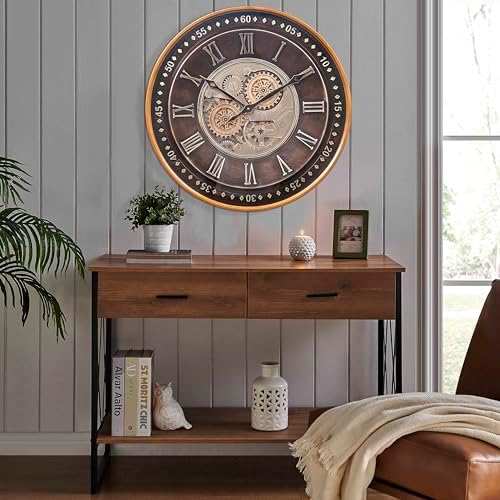 CLXEAST 24 Inch Large Moving Gear Wall Clock - Image 6