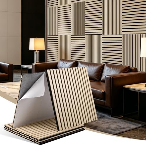 Acoustical Wall Panels, 4-Piece 23.62 X 23.62 Inches Self-Adhesive Soundproof by Unknown