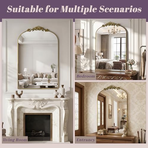 Arched Wall Mirror, Retro Decorative Wall Mirror - Image 5