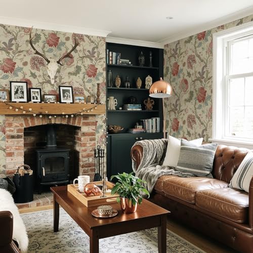 NextWall Harry & Grace Jacobean Trail Premium Matte Non-Woven Peel and Stick - Image 7