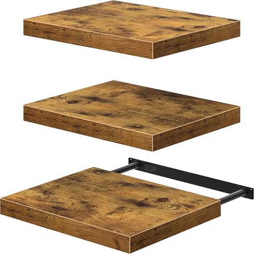 QEEIG 12" Deep Floating Projector Shelves Under TV Shelf by QEEIG