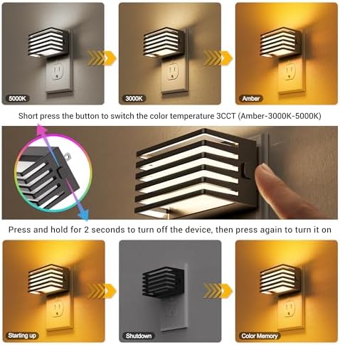 JandCase LED Night Light, Night Lights Plug into Wall Dusk to Dawn - Image 2