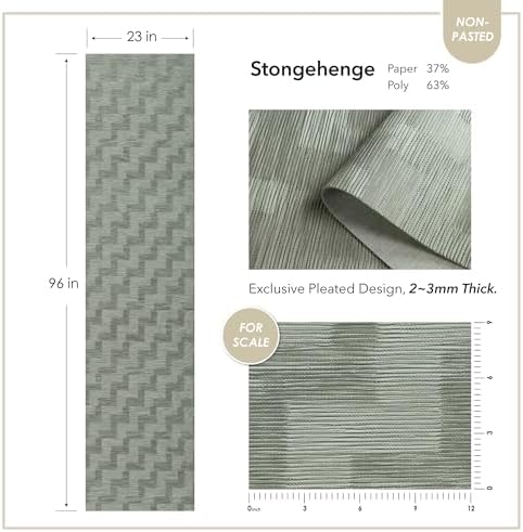 GoDear Design Zig Zag Wallpaper Cabinet Covers, Stonehenge - Image 4