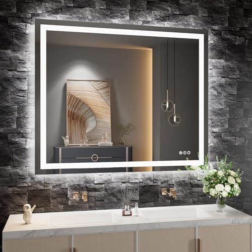 Amorho LED Bathroom Mirror 48"X38" by Amorho
