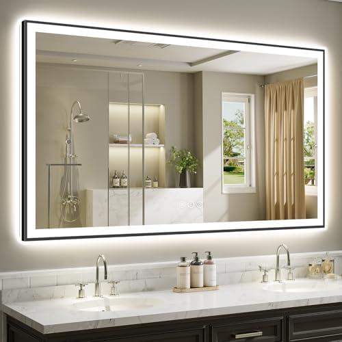 72x40 LED Bathroom Mirror with Lights by YEELAIT