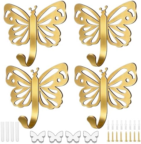 Majewel Butterfly Heavy Duty Robe & Towel Hooks by Unknown