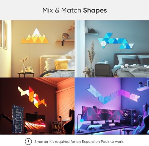 Nanoleaf Triangle Lights, Smart RGBW LED Wall Light Panels, 3 PK - Image 3