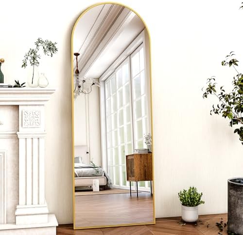 HARRITPURE 59"x16" Arched Full Length Mirror, Arch Floor Mirror - Image 5