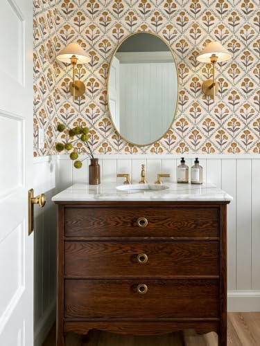 Orainege Vintage Peel and Stick Wallpaper Self Adhesive Floral Wallpaper - Image 4