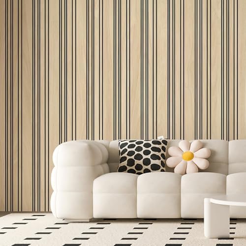 Art3d 104 x 12 in Wood Grain Wainscoting Wall Panel, Natural Oak - Image 2