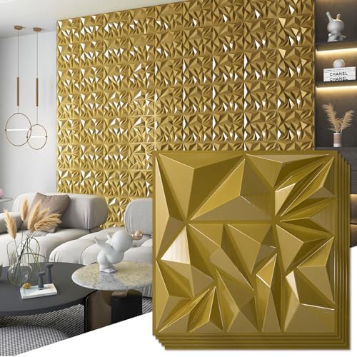 Art3d 33-Pack Modern Diamond Textured 3D Wall Panels, 12 x 12 in by Art3d