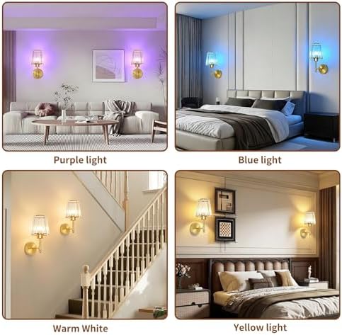 Battery Operated Wall Sconce Set of 2, Rechargeable Wireless Wall Lights - Image 7