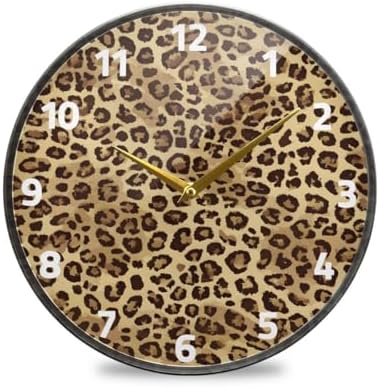 ALAZA Cheetah Leopard Print Animal Skin Wall Clock Battery Operated Silent Non by ALAZA