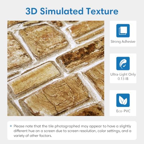 COMSTICKC 3D Faux Stone Wall Panels Peel and Stick - Image 3